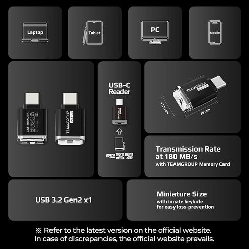 TeamGroup Ultra CR I MicroSD Card Reader مع USB Type-C Twors01 in Saudi Arabia