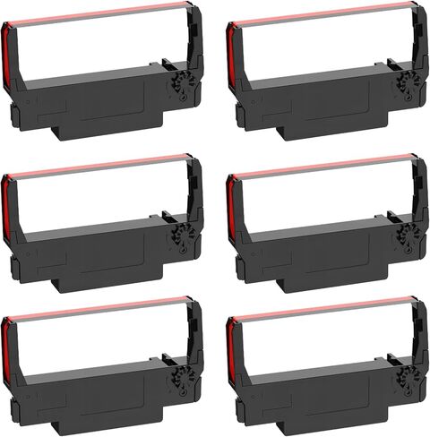 بديل ERC30 لشرائط ERC-30/34/38 B/R المتوافقة مع طابعة Epson TM-U220 M188B ERC30 ERC34 ERC38 NK506 (أسود وأحمر، 24 حزمة) in Kuwait