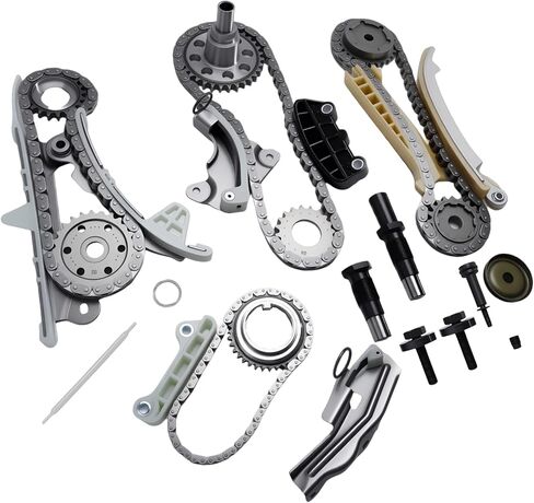 Timing Chain Kit W/Tensioner Guide for 3.5L 3.7L DOHC V6 fit for Ford Edge/Explorer/F150/Mustang/Transit/Flex/Police Interceptor 2011-2019, fit for Lincoln MKS/MKX/MKZ 2011-2016 90738S C738F in Saudi Arabia