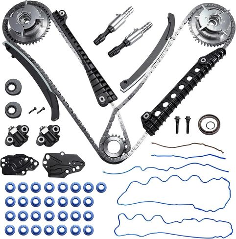 Timing Chain Kit W/Tensioner Guide for 3.5L 3.7L DOHC V6 fit for Ford Edge/Explorer/F150/Mustang/Transit/Flex/Police Interceptor 2011-2019, fit for Lincoln MKS/MKX/MKZ 2011-2016 90738S C738F in Saudi Arabia