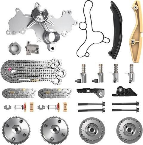 Timing Chain Kit W/Tensioner Guide for 3.5L 3.7L DOHC V6 fit for Ford Edge/Explorer/F150/Mustang/Transit/Flex/Police Interceptor 2011-2019, fit for Lincoln MKS/MKX/MKZ 2011-2016 90738S C738F in Saudi Arabia