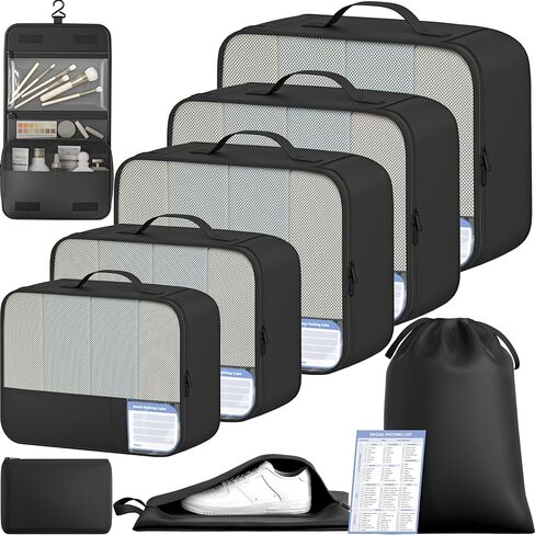 Bagail 9 Set Cacking Cubes Luggage Proticizers لإكسسوارات السفر in Saudi Arabia