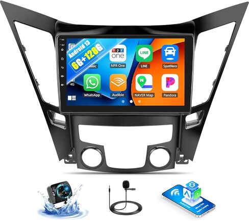 Sixwin Android 13 Car Radio for Hyundai Sonata 2010-2015 مع Apple Carplay Android Auto Mirror Link 26ui Bluetooth 9 بوصة الشاشة اللمس 2g+32g مع GPS التنقل wifi Eq FM كاميرا احتياطية الكاميرا الاحتياطية in Kuwait