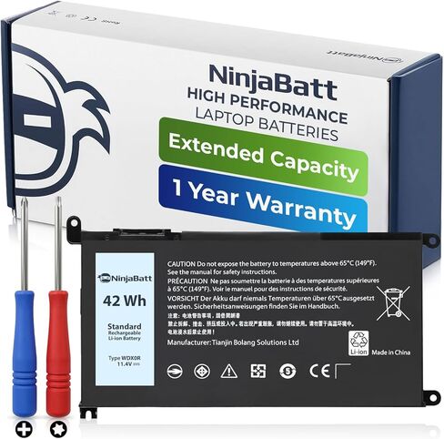 Ninjabatt 1000+ شحن دورات Pro 3HWPP LAPTOP ل Dell 3PCVM 3YNXM JG75F YPVX3 LATIDENT 14 5410/5411 ، LATIBER 15 5510/5511 ، Precision 3541/3551 ، Inspiron 7500 7706 - [68WW/15.2V/4400MAH] in Saudi Arabia
