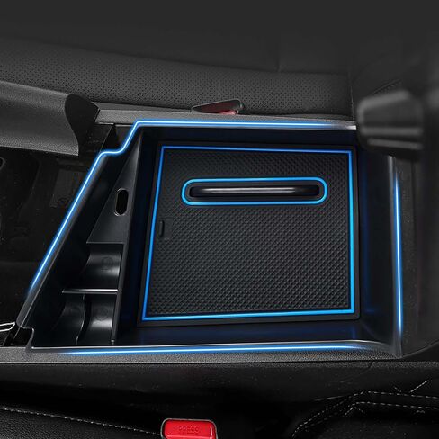منظم وحدة التحكم في مركز Autorder Center لـ Hyundai Kona 2018-2021 2022 2023 ملحقات Armrest Storage Box Tracher Secondary مع 3 حصيرة ألوان (وليس لـ Kona EV) in Kuwait