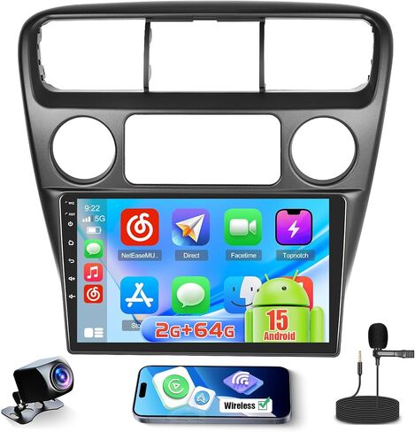 2+64GB Android 15 Car Stereo for Honda Accord 6th 1998-2003 with Wireless CarPlay Android Auto, 9" Touchscreen Car Radio for Accord 6th with GPS WiFi Bluetooth FM/RDS EQ 26UI Backup Camera MIC in Saudi Arabia