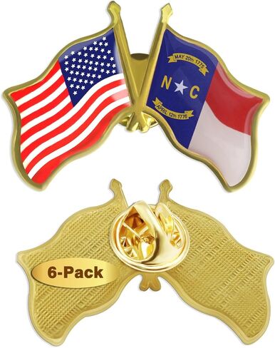 6/12/50/100 Pack -American State North Carolina Flag Flag Pins Friends Pulk -1.5 " in Saudi Arabia