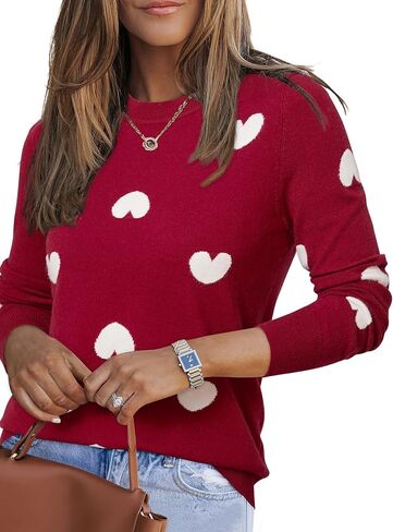 Arach & Cloz Women's Wool Blend Classic Crew Neck Sevents Discal in Saudi Arabia