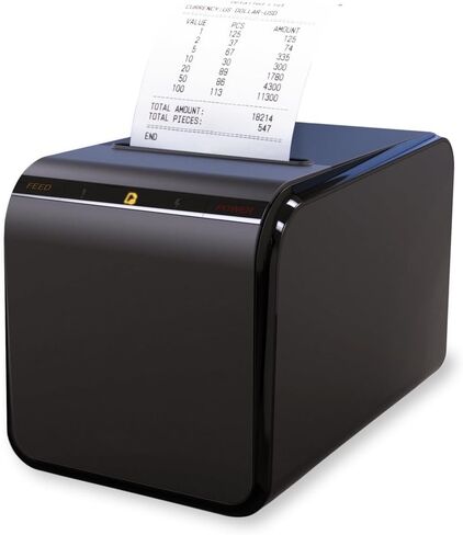 طابعة الإيصالات الحرارية المباشرة DT50P عرض الورق 58 مم، قاطع يدوي، سرعة طباعة 150 مم/ثانية، واجهة USB وتسلسلية (لا يتطلب حبر) in Kuwait