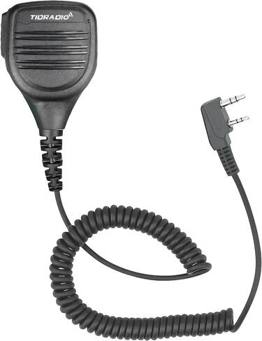 Tidradio Radio Mic Baofeng Accessories Weatherproffing IP54 ميكروفون مكبر صوت ثقيل لـ Baofeng 5RM DM32 K5Plus BF-F8HP PRO UV-5R GM-15 Pro UV-5G Plus TD-H3 Plus TD-H8 RB48 Walkie-Pack -1 in Saudi Arabia
