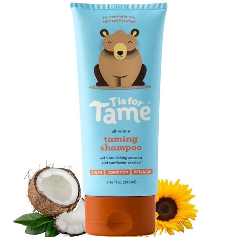 T مخصص لـ Tame Baby Shampoo و Syndyer for turls-مجموعة العناية بالشعر الخالية من الدمعة على الأطفال والأطفال الصغار والأطفال-التحكم الطبيعي في زيت جوز الهند وزيوت عباد الشمس in Kuwait