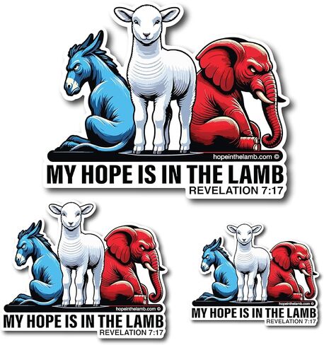 MY HOPE IS IN THE LAMB Sticker (Small - 2 pcs) - Christian, Jesus, Bible Verse, Faith, God, Cross, Car Decal, Bumper Sticker, Water Bottle Stickers, Laptop in Saudi Arabia