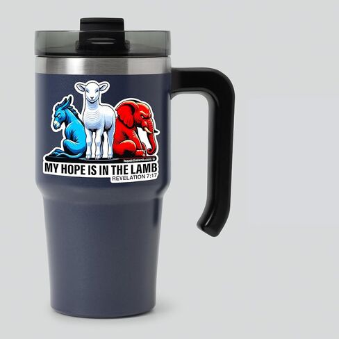 MY HOPE IS IN THE LAMB Sticker (Small - 2 pcs) - Christian, Jesus, Bible Verse, Faith, God, Cross, Car Decal, Bumper Sticker, Water Bottle Stickers, Laptop in Saudi Arabia