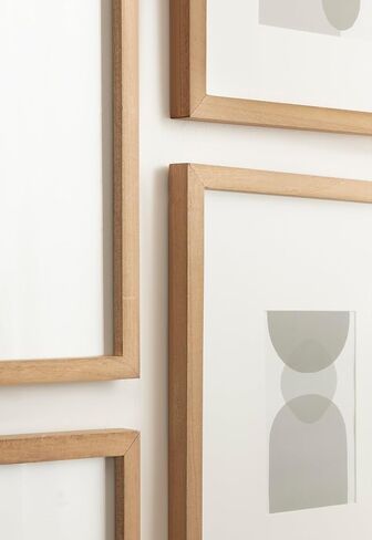 Kate and Laurel Gallery Contemporary Rectangle Minimal Graphic Praphic Framed Set من 5 ؛ أحجام متفاوتة. بني ريفي حديثة من المكونة من خمس قطع جدار فني لصالح إطار الجدار المعرض في غرفة المعيشة ديكور جدار المعيشة in Saudi Arabia