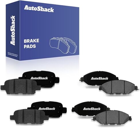 منصات فرامل السيراميك الأمامية والخلفية Autoshack تم تعيينها ببديل 8pcs لعام 2013-2016 2017 2018 2019 Nissan Pathfinder 2015-2019 Murano 2013 Infiniti JX35 2014-2019 in Saudi Arabia