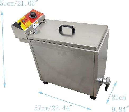 WYDDDARY Commercial Electric Hot Dog Frying Machine Automatic Cheese Sausage Hot Dog Sticks Fryer with 12 Hooks 140-392°F Adjustable Temperature 110V 1800W in Kuwait