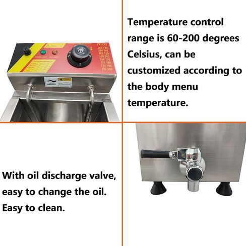 WYDDDARY Commercial Electric Hot Dog Frying Machine Automatic Cheese Sausage Hot Dog Sticks Fryer with 12 Hooks 140-392°F Adjustable Temperature 110V 1800W in Kuwait