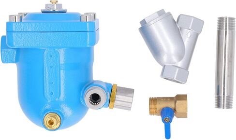 Automatic Drain Valve, Pneumatic Air Compressor Low Loss Drain Condensate Filter Drain Float, Aluminum Alloy Case Rustproof Water Drainer(Drainer) in Saudi Arabia