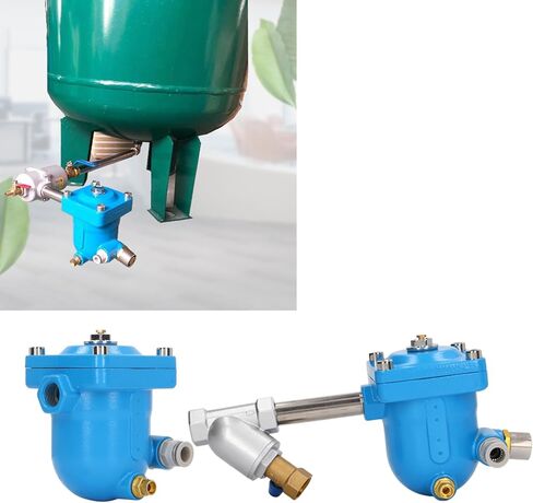 Automatic Drain Valve, Pneumatic Air Compressor Low Loss Drain Condensate Filter Drain Float, Aluminum Alloy Case Rustproof Water Drainer(Drainer) in Saudi Arabia