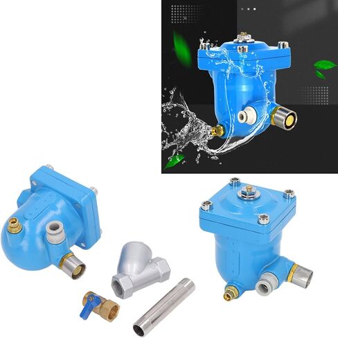 Automatic Drain Valve, Pneumatic Air Compressor Low Loss Drain Condensate Filter Drain Float, Aluminum Alloy Case Rustproof Water Drainer(Drainer) in Saudi Arabia