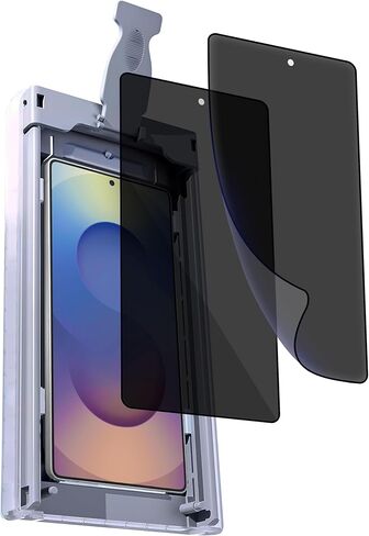 2 حزمة ل Samsung Galaxy S25 حامي شاشة الخصوصية الفائقة ، فيلم مضاد للحيوانات الأليفة ، دعم معرف البصمات [Carbin المحاذاة التلقائية] [إزالة الغبار] in Saudi Arabia