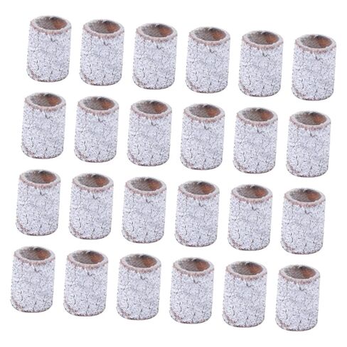 Baluue 100pcs Nail Sanding Bands for Nail Art and Manicure Polishing Sleeves for Electric Drill Suitable for Natural and Grey in Saudi Arabia