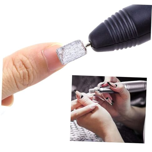 Baluue 100pcs Nail Sanding Bands for Nail Art and Manicure Polishing Sleeves for Electric Drill Suitable for Natural and Grey in Saudi Arabia