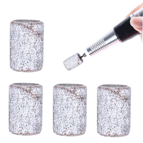 Baluue 100pcs Nail Sanding Bands for Nail Art and Manicure Polishing Sleeves for Electric Drill Suitable for Natural and Grey in Saudi Arabia