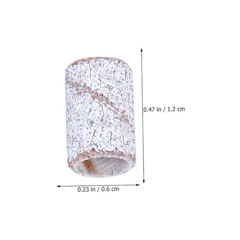 Baluue 100pcs Nail Sanding Bands for Nail Art and Manicure Polishing Sleeves for Electric Drill Suitable for Natural and Grey in Saudi Arabia