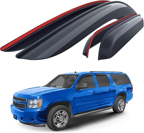 Goodyear Shatterproof Window Deflectors for Cadillac Escalade 2021-2025, Tape-on Rain Guards, Window Visors, Vent Deflector Visor,Car Accessories,4 pcs. - GY008720 in Saudi Arabia