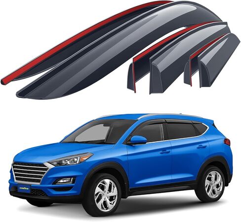Goodyear Shatterproof Window Deflectors for Cadillac Escalade 2021-2025, Tape-on Rain Guards, Window Visors, Vent Deflector Visor,Car Accessories,4 pcs. - GY008720 in Saudi Arabia