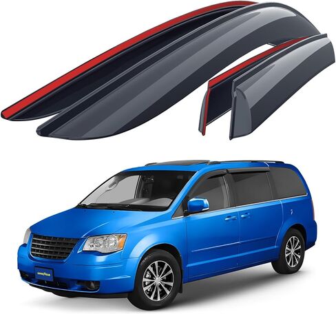 Goodyear Shatterproof Window Deflectors for Cadillac Escalade 2021-2025, Tape-on Rain Guards, Window Visors, Vent Deflector Visor,Car Accessories,4 pcs. - GY008720 in Saudi Arabia