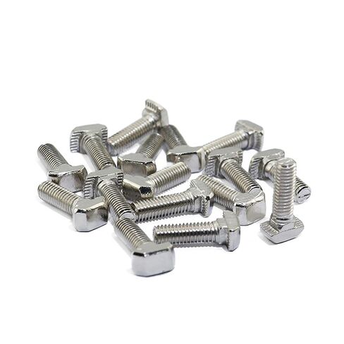 Metric M8 x 40mm Thread T Slot,Drop-in Bolt T-Bolt,Hammer Head Bolt,T Screw Stud for 4545 Series Standard 10mm T-Slot Aluminum Extrusion Profile,Carbon Steel Nickel Plated (4545 Series,15Pcs) in Saudi Arabia