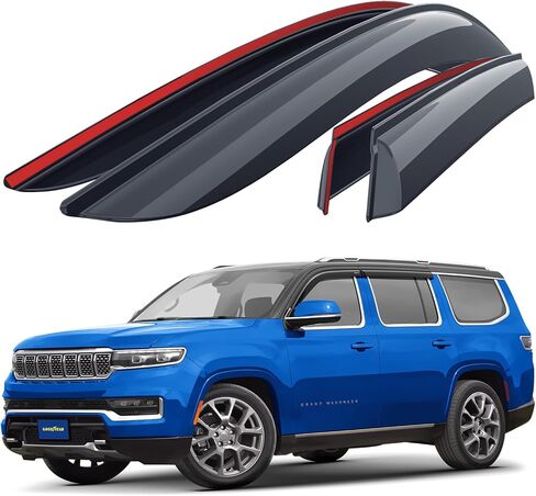 Goodyear Shatterproof Window Deflectors لـ Jeep Grand Cherokee L 2021-2025 ، حراس المطر على الشريط ، وأقنعة النوافذ ، وقوة تنحرف ، وملحقات للسيارات ، 4 أجهزة كمبيوتر. - GY008886 in Saudi Arabia