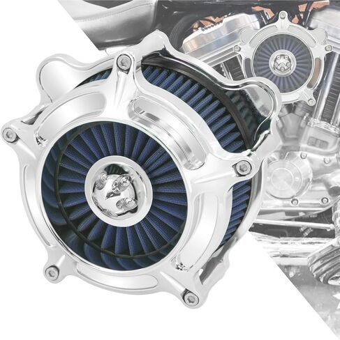 HDBUBALUS دراجة نارية مرشح الهواء منظف الهواء المنظف المنظف ل Harley M8 Touring 2017-2023 Softail 2018-2024 Trike 2017-2025 Chrome in Kuwait