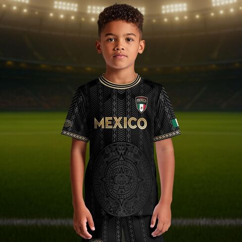 GritSon Mexico Soccer Jersey Kids, Mexico Jersey Kids, Mexican Soccer Jerseys for Kid, Mexican Jerseys for Kid in Saudi Arabia