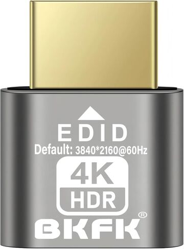 HDMI-Compatible Dummy Plug 1080p@60/120/144Hz HDR, Virtual Monitor EDID Emulator, Headless HDMI Adapter for Remote Desktop, Game Streaming(RGB, 12-bit Dithering, Peak 1015 nits) in Saudi Arabia