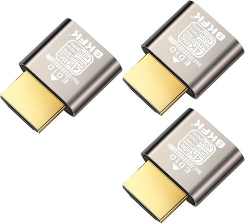 HDMI-Compatible Dummy Plug 1080p@60/120/144Hz HDR, Virtual Monitor EDID Emulator, Headless HDMI Adapter for Remote Desktop, Game Streaming(RGB, 12-bit Dithering, Peak 1015 nits) in Saudi Arabia