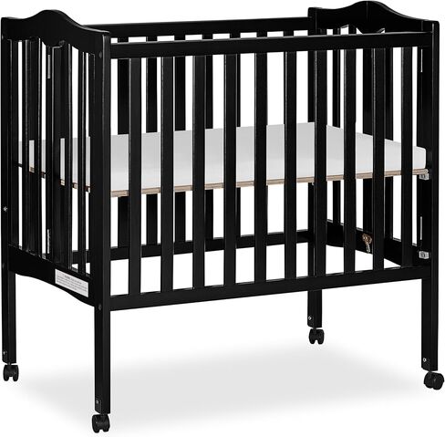 Dream On Me 2-in-1 خفيفة الوزن قابلة للطي سرير جانبي ثابت في Pebble Gray ، Greenguard Gold Crib ، Baby Crib to Playpen ، طي مسطح للتخزين ، عجلات القفل in Saudi Arabia