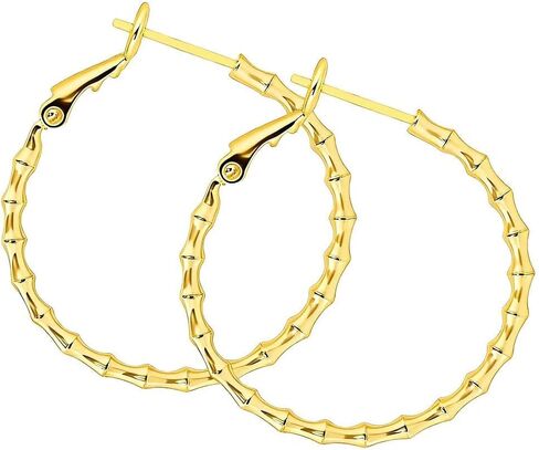 أقراط طوق Toheart Twisted for Women Gold Hoop أقراط Hypoallergenic in Kuwait