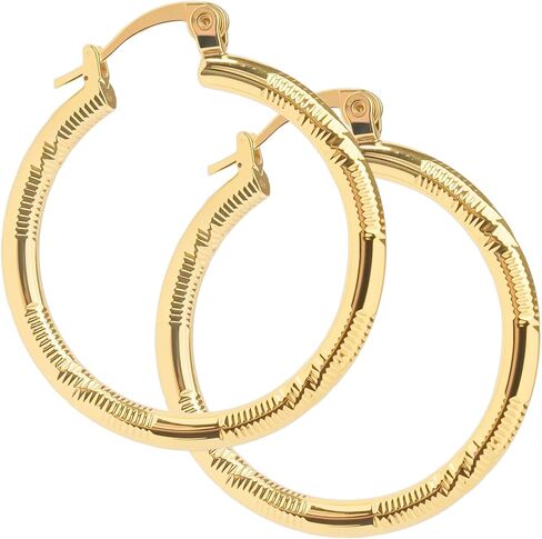 أقراط طوق Toheart Twisted for Women Gold Hoop أقراط Hypoallergenic in Kuwait