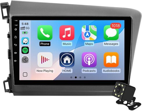 9 بوصة IPS شاشة اللمس أندرويد 14 ستيريو سيارة هوندا سيفيك 2012-2015 مع راديو Carplay و Android Auto 2+64GB ، دعم GPS ، WiFi 6 ، Bluetooth ، 5.4 ، FM ، كاميرا النسخ الاحتياطي ، SWC ، USB مزدوج in Kuwait