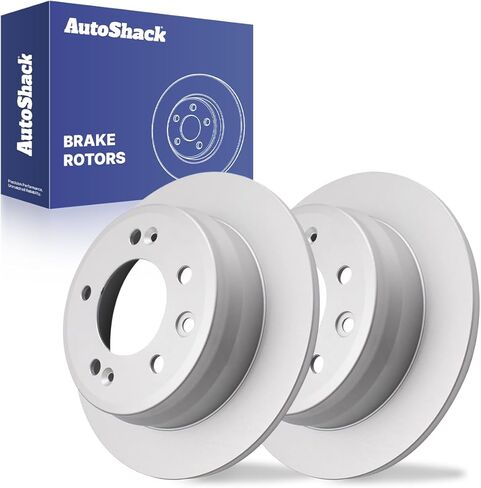 AutoShack Rear Drilled & Slotted Brake Rotors | Replacement for 2009-2012 Hyundai Elantra 2010-2015 Tucson 2011-2016 Kia Sportage 2.0L 2.4L FWD | E-Coated | 2-PC Set | ShadowGuard in Saudi Arabia