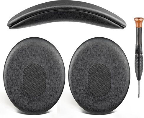 وسائد أذن Soulwit + لوحة رأس ، مجموعة بديلة لسماعات Bose QuietComfort 3 (QC3) (لا تتناسب مع OE1) - أسود in Saudi Arabia