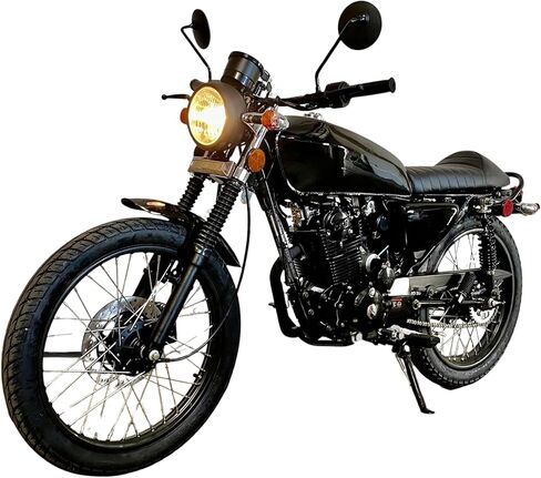 BELMONTE BIKES 250CC Venom Sportster Chopper Cafe Racer Motorcycle 5-Speed Transmission (White) in Kuwait