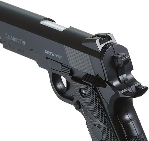 مسدس الهواء التكتيكي لانسر Sabre X1911 CO2 Airgun Pistol-480 FPS مع ضغط عالي 12 جرام وحقيبة من المعدن BBS in Kuwait