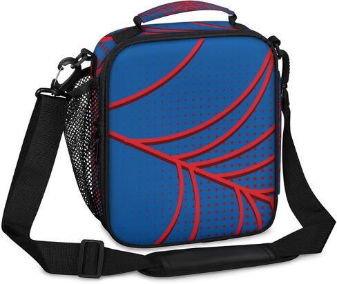 Lunch Box for Boys Girls - Reusable Insulated Lunch Bags for Kids - Large Capacity Cooler Back to School Lunch Thermal Meal Tote Kit, Red Spider Web in Saudi Arabia