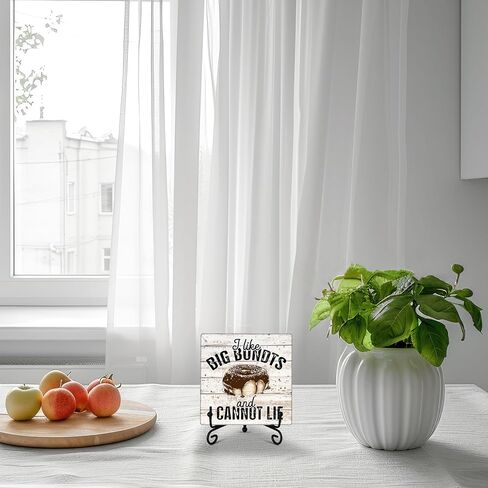 Kitchen Counter Decor, The Secret Ingredient is Love Sign, Table Decorations for Dining Room, Farmhouse Kitchen Wooden Plaque with Iron Stand for Wall Shelf Decor-A04 in Saudi Arabia