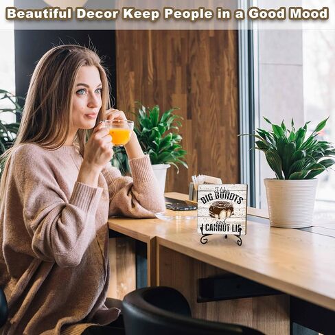 Kitchen Counter Decor, The Secret Ingredient is Love Sign, Table Decorations for Dining Room, Farmhouse Kitchen Wooden Plaque with Iron Stand for Wall Shelf Decor-A04 in Saudi Arabia
