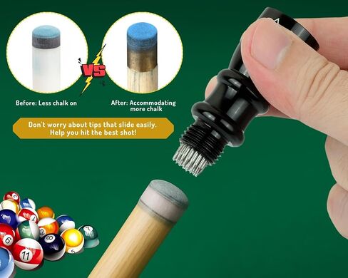 DS. DISTINCTIVE STYLE Aluminium Alloy Pool Cue Tip Shaper Tool - Billiards Accessory for Cue Maintenance in Saudi Arabia
